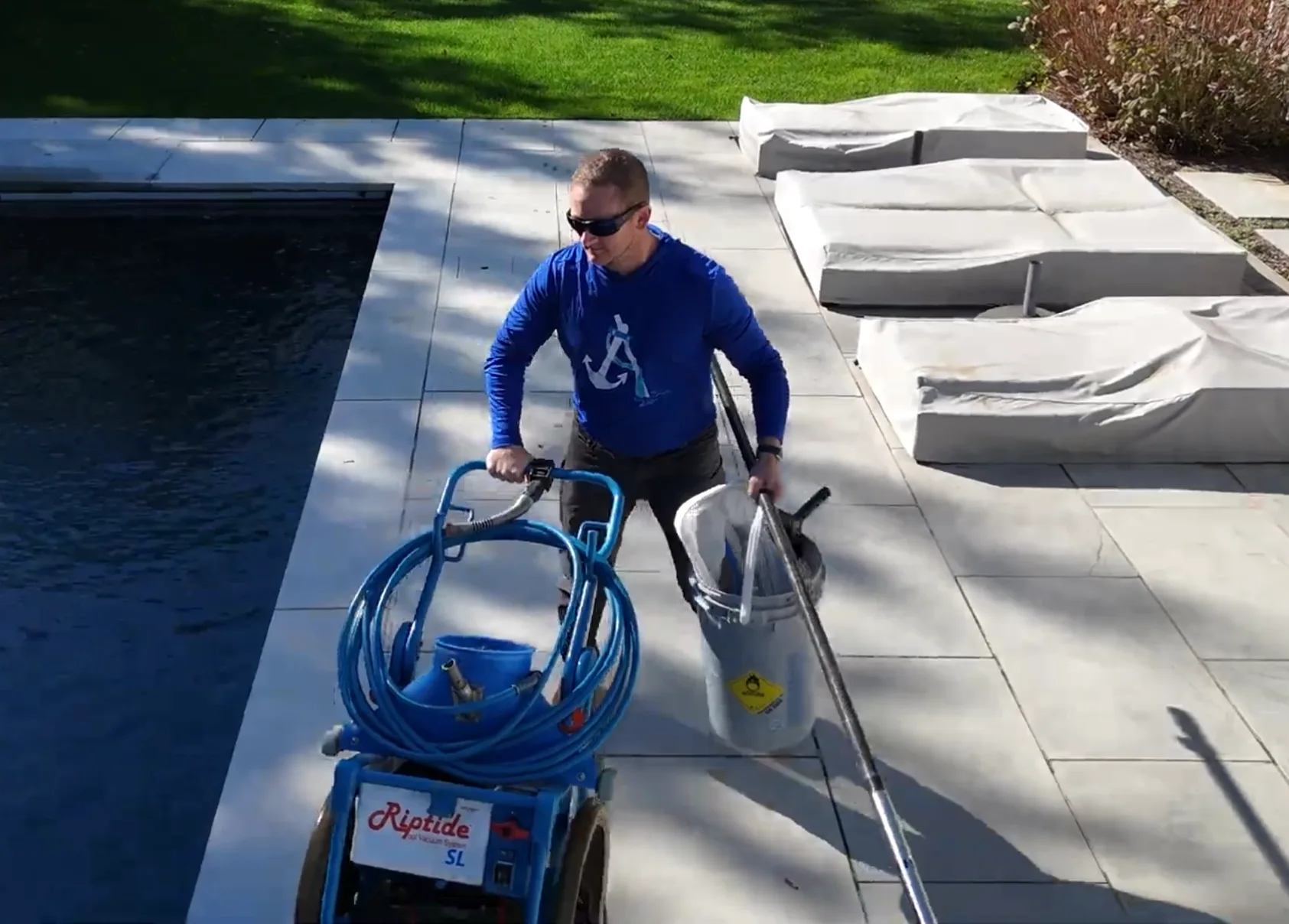 Trevor Cleaning Pool